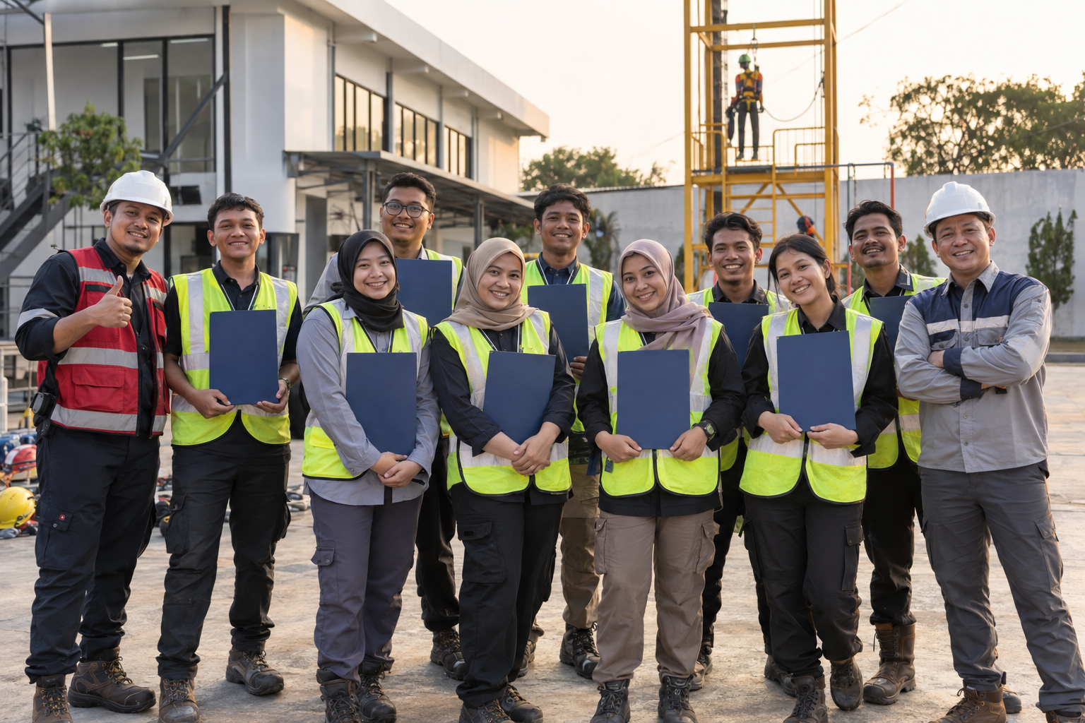 Sesi Foto Bersama Kelulusan — kegiatan pelatihan K3 Nastra